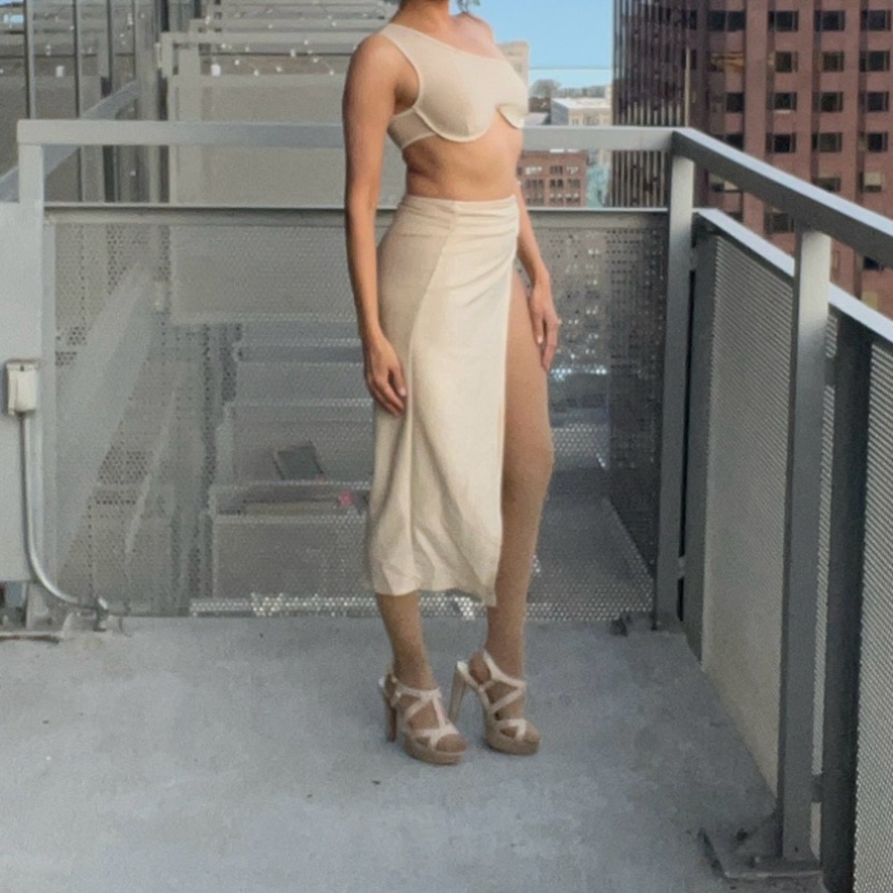 Stylish Beige gold Two-Piece Set cleopatra princess costume